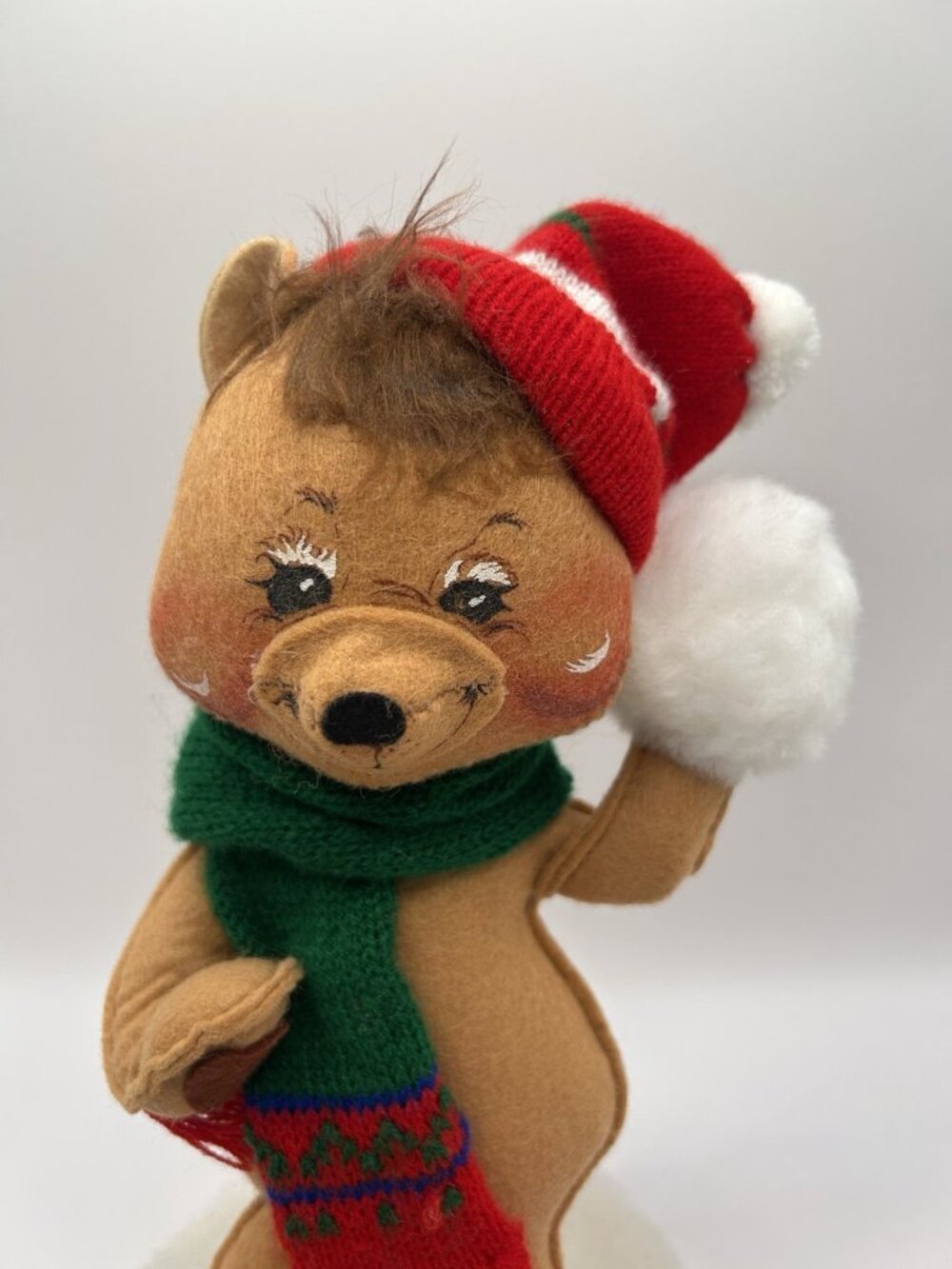 Annalee Brown Bear Snowball Collectible Doll Xmas Christmas Decor Plush Gift - Picture 2 of 13